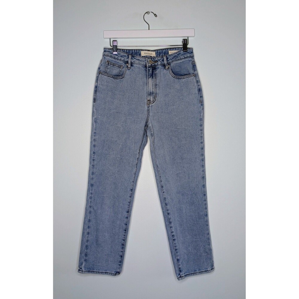 Pacsun Jeans Womens Size 27 Mom Straight High Rise Blue Light Wash Denim Jeans